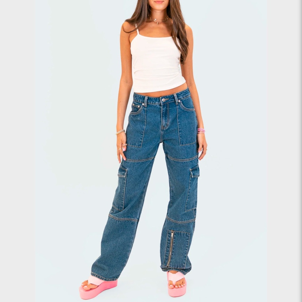 Edikted Dark Denim Jeans